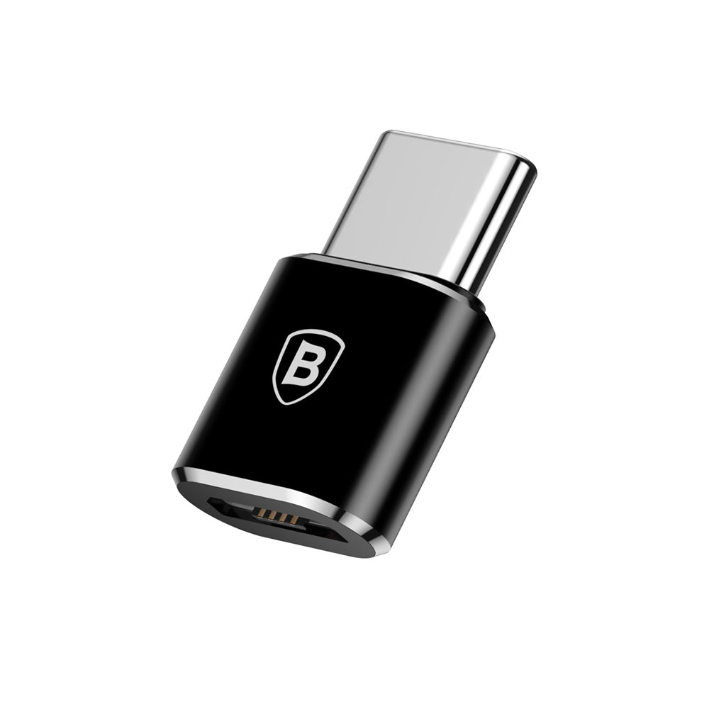 MicroUSB til USB-C Baseus data- og ladeadapter, svart CAMOTG-01