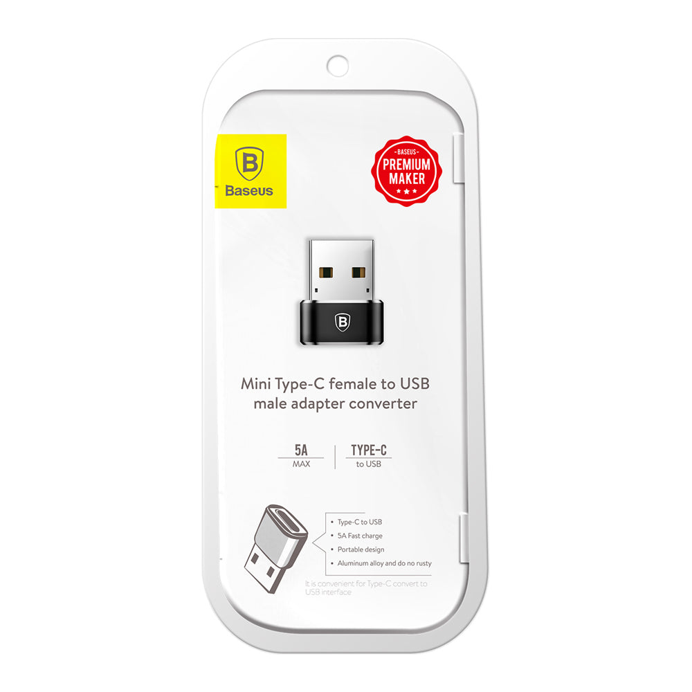 Data- og ladeadapter USB-C - USB-A Baseus, svart CAAOTG-01