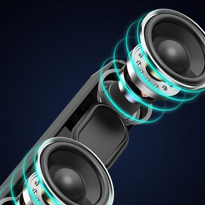 Dudao Y2+ bærbar Bluetooth-høyttaler, 2 x 3 W, svart 