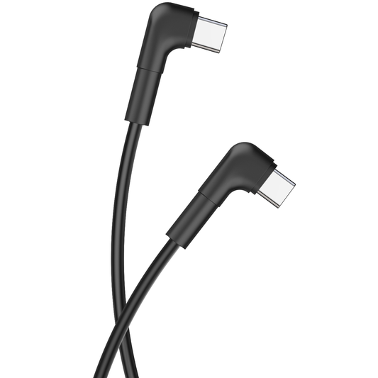 USB-C data- og ladekabel - USB-C MaXlife MXUC-09 MXUC-09 Vinklet, 60 W, 1 m, svart 