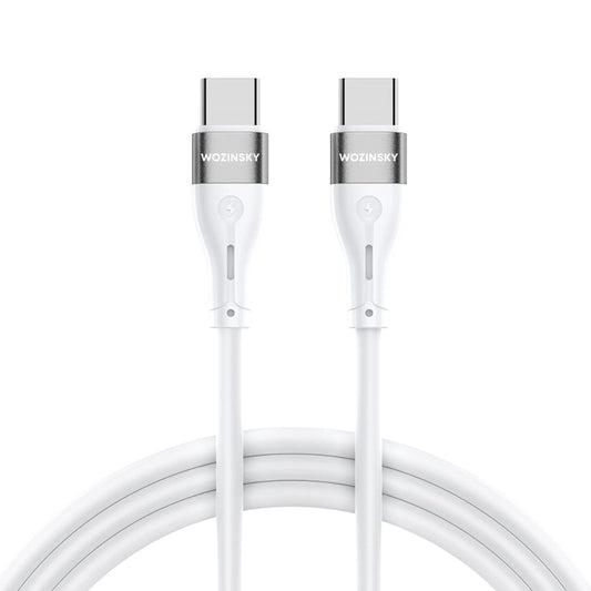 USB-C ladekabel - USB-C WZK WSTCC1, 65W, 1m, hvit 
