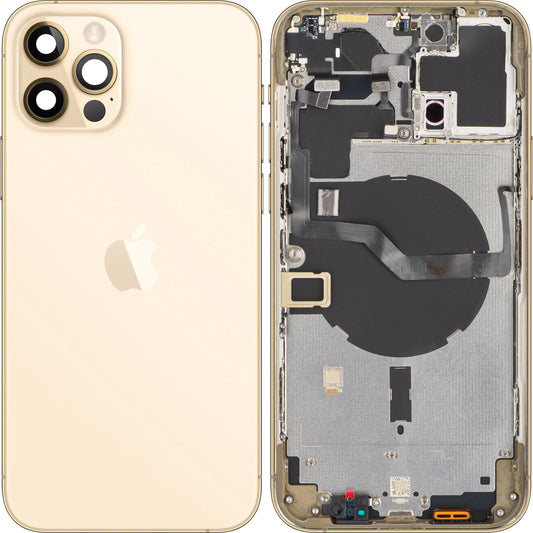 Batterideksel Apple iPhone 12 Pro Max, med midtdeksel, gull, Swap 