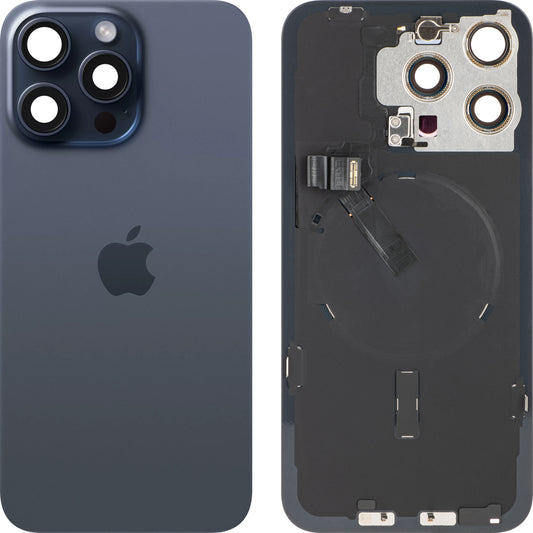 Batterideksel Apple iPhone 15 Pro Max, blå (blå titan), Swap 