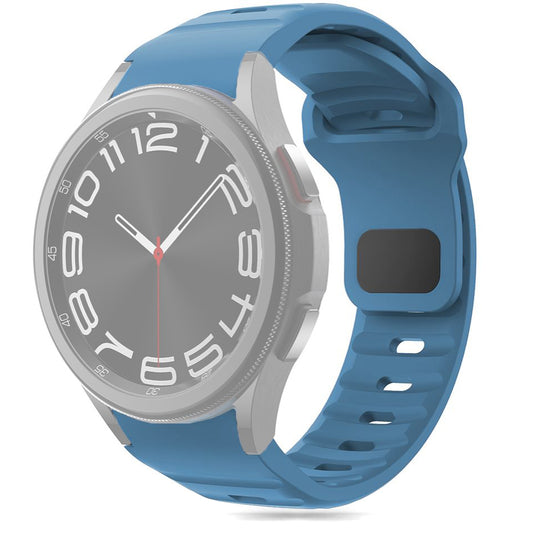 Tech-Protect Silikon Line Strap for Samsung Galaxy Watch7 / Watch FE / Watch6 / Watch5 / Watch4-serien, blå 
