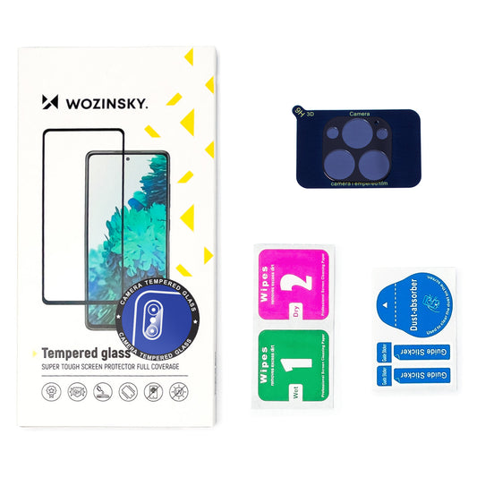 WZK beskyttelsesfilm for bakkameraet til Apple iPhone 15 Pro, glassbeskyttet, svart 