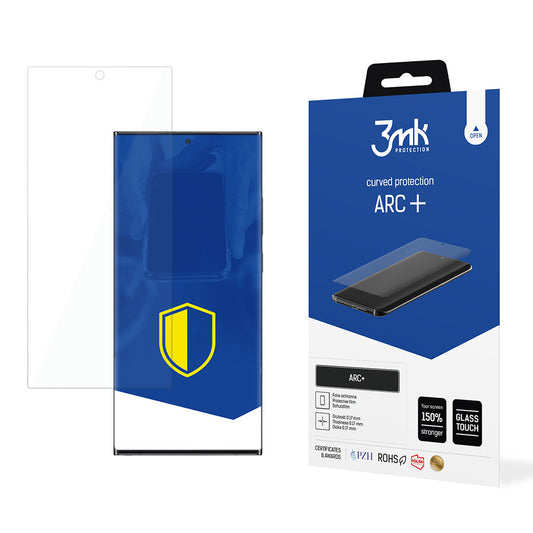 Skjermbeskytter 3MK ARC+ for Samsung Galaxy S22 Ultra 5G S908, Plast 