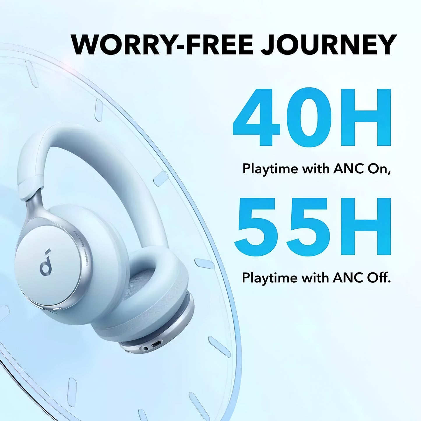 Bluetooth håndfri Bluetooth Anker SoundCore Space On, Multipoint, A2DP, ANC, Blå A3035G31 