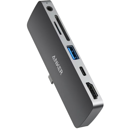 Anker PowerExpand Direct USB-C Hub for Apple iPad Pro 11 / Pro 12.9, 1 x USB-A - 1 x USB-C - 1 x HDMI - 1 x 3,5 mm Jack - 1 x SD - 1 x microSD, Grå