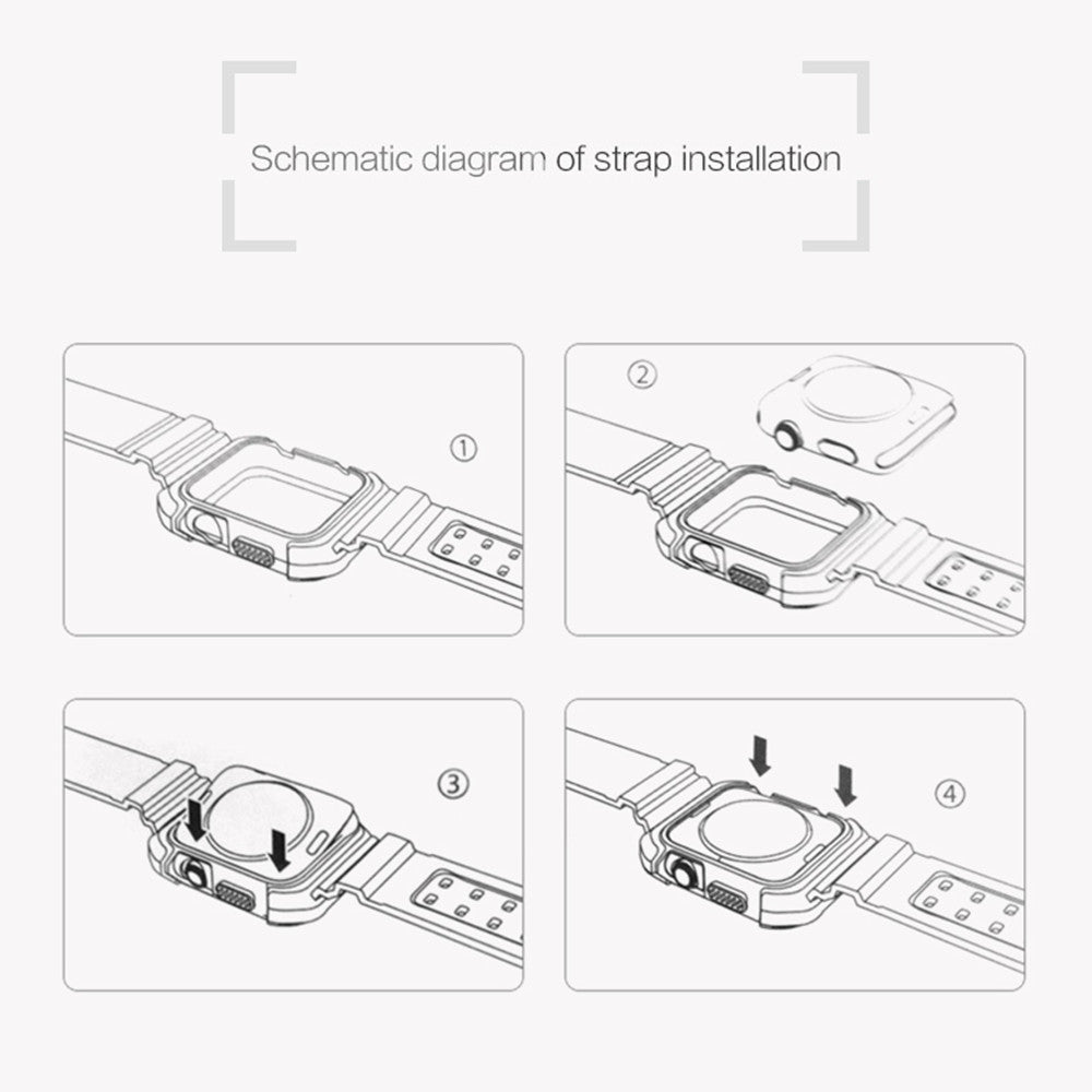 OEM Tough Case for Apple Watch 40mm Series, rød