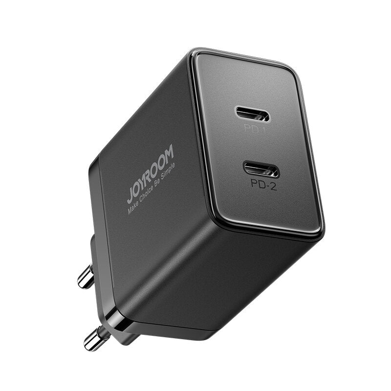 Nettverkslader Joyroom JR-TCF09, 40W, 3A, 2 x USB-C, svart 