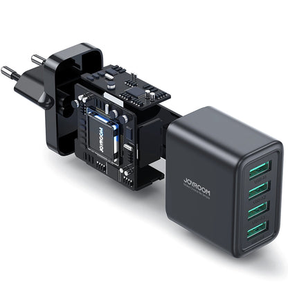 Joyroom nettverkslader JR-TCN03, 24W, 2,4A, 4 x USB-A, svart 