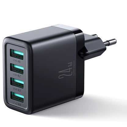 Joyroom nettverkslader JR-TCN03, 24W, 2,4A, 4 x USB-A, svart 