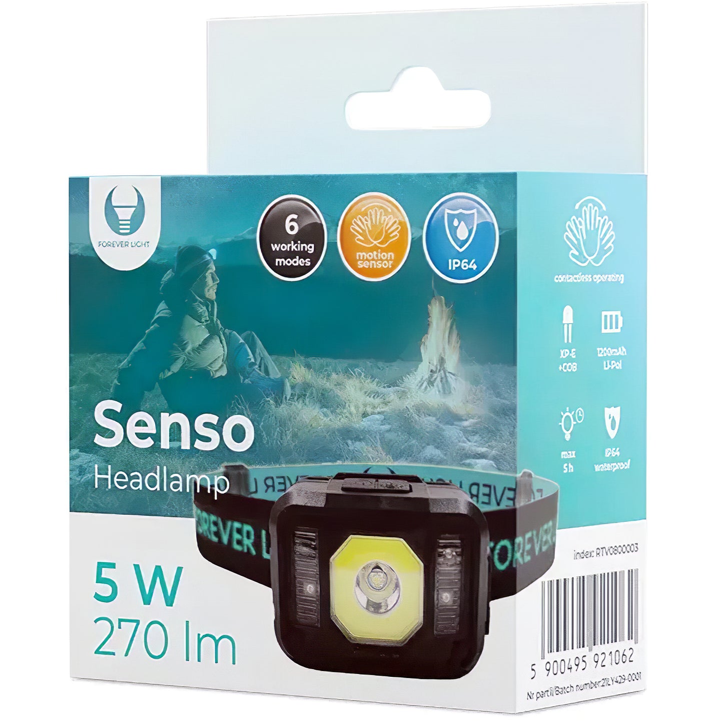 Forever Senso XP-E LED hodelykt, 270 lm, 1200 mAh 